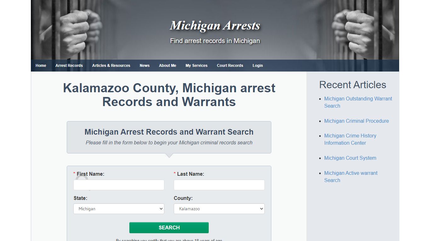 Kalamazoo County, Michigan arrest Records and Warrants